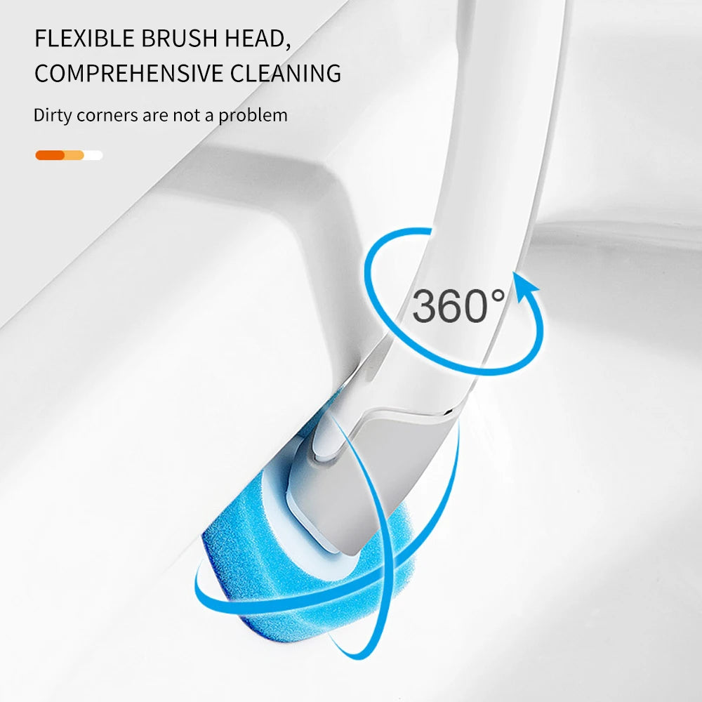 Disposable Toilet Brush with Cleaning Liquid, Clean & Toss!!