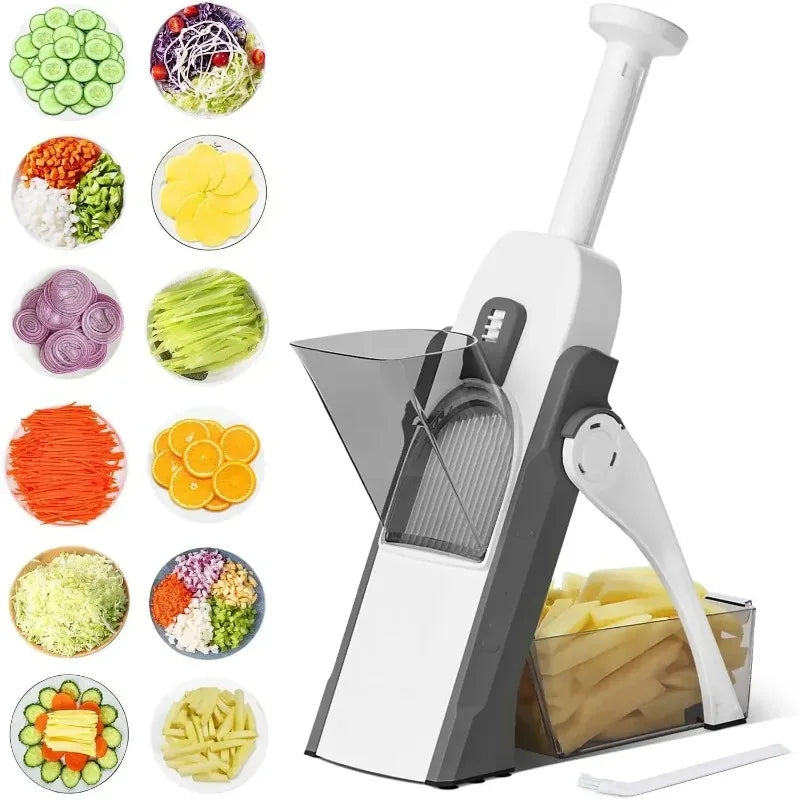 The Meal Prep Master: Safe & Easy Vegetable Chopper with Multiple Blades!!