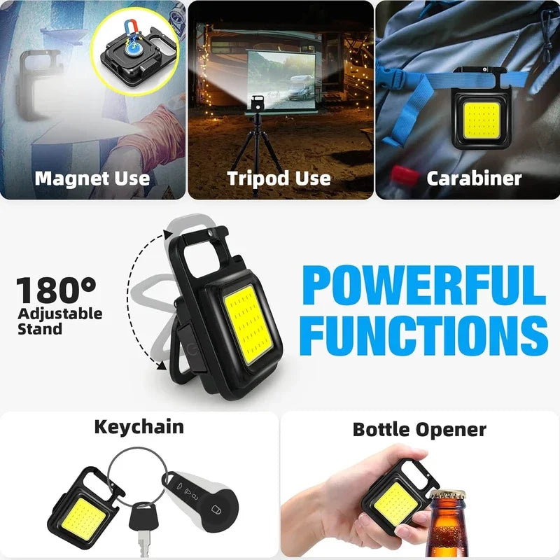 Super Bright Mini Keychain Flashlight - Your All-in-One Pocket Light for Any Adventure