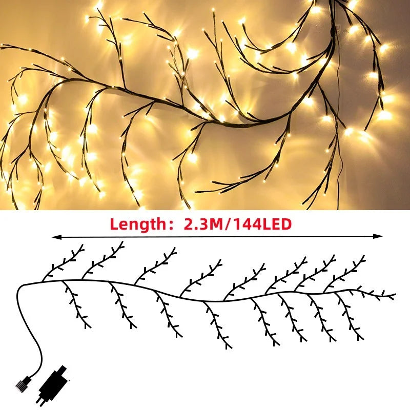 Create a Magical Ambiance: Christmas Decoration Willow Rattan Lights