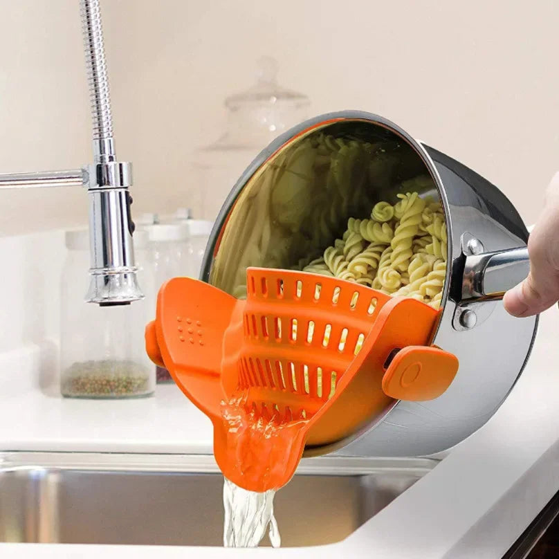Snap N Strain - Your Kitchen Colander Solution, No More Messy Draining!!